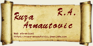 Ruža Arnautović vizit kartica